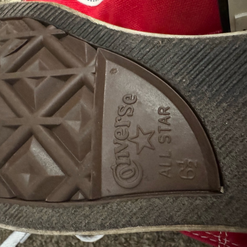 Converse Red High-Tops - Picture 3 of 4